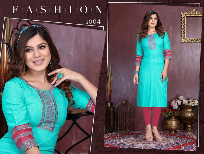 Beauty Queen Valvet Girl 1 Rayon Fancy Ethnic Wear Designer Kurti Collection